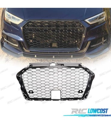 PARRILLA AUDI A3 8V 17-19 LOOK RS3 NEGRO ACC