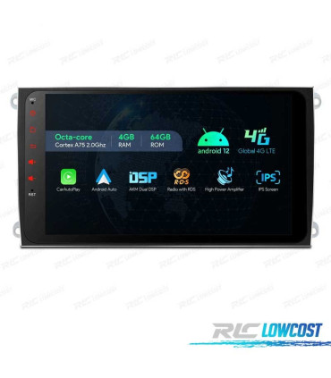 RADIO GPS ANDROID 12 PARA PORSCHE CAYENNE 03-10 9" USB GPS TACTIL HD