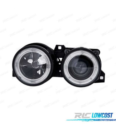 FAROS BMW SERIE 3 E30 82-94 OJOS ANGEL FONDO NEGRO