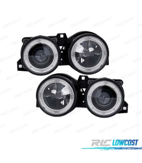 FAROS BMW SERIE 3 E30 82-94 OJOS ANGEL FONDO NEGRO