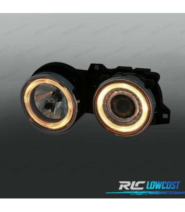 FAROS PARA BMW SERIE 3 E30 82-94 OJOS ANGEL FONDO NEGRO