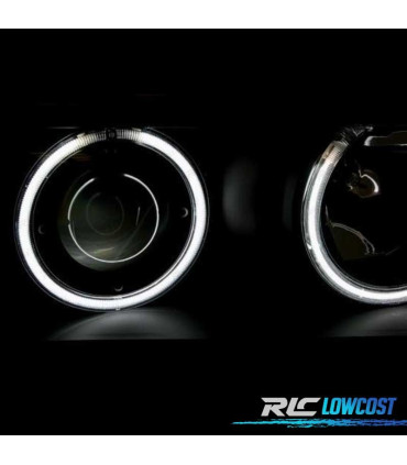 FAROS PARA BMW SERIE 3 E36 COUPE CABRIO 90-99 OJOS ANGEL CCFL FONDO NEGRO