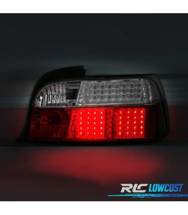 PILOTOS PARA BMW SERIE 3 E36 92-99 LED ROJO CROMO