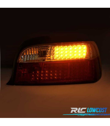 PILOTOS PARA BMW SERIE 3 E36 92-99 LED ROJO CROMO