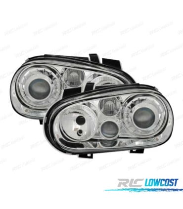 FAROS VOLKSWAGEN VW GOLF 4 LOOK R32 FONDO CROMO