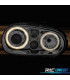 FAROS VOLKSWAGEN VW GOLF 4 97-03 LOOK R32 OJOS ANGEL FONDO CROMO