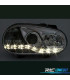 FAROS VOLKSWAGEN VW GOLF 4 LUZ DIURNA LED FONDO CROMO