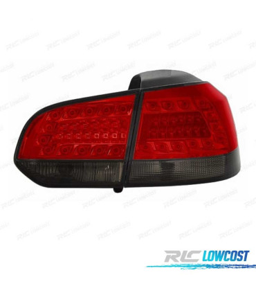 PILOTOS PARA VOLKSWAGEN VW GOLF 6 08-12 LED ROJO AHUMADO