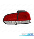 PILOTOS PARA VOLKSWAGEN VW GOLF 6 08- LED ROJO CROMO