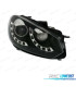 FAROS VOLKSWAGEN VW GOLF 6 08-12 LUZ DIURNA OJO DE ANGEL FONDO NEGRO