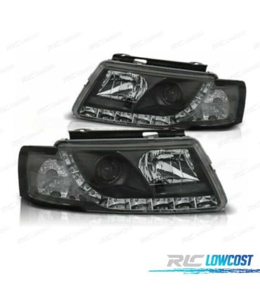 FAROS VOLKSWAGEN VW PASSAT 3B 96-00 LUZ DIURNA FONDO NEGRO