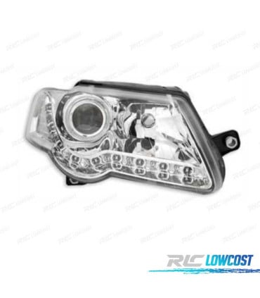 FAROS PARA VOLKSWAGEN VW PASSAT 3C 05-10 LUZ DIURNA FONDO CROMO