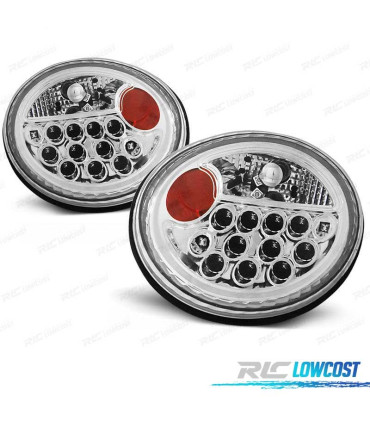PILOTOS VOLKSWAGEN VW NEW BEETLE 98-05 LED FONDO CROMO