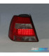 PILOTOS PARA VOLKSWAGEN VW BORA 1J 98-05 LED ROJO CROMO