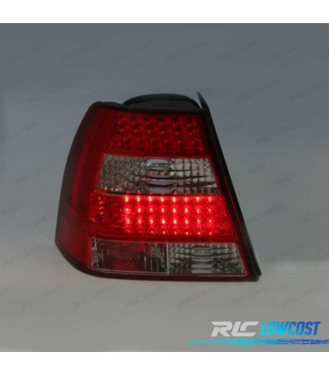 PILOTOS PARA VOLKSWAGEN VW BORA 1J 98-05 LED ROJO CROMO