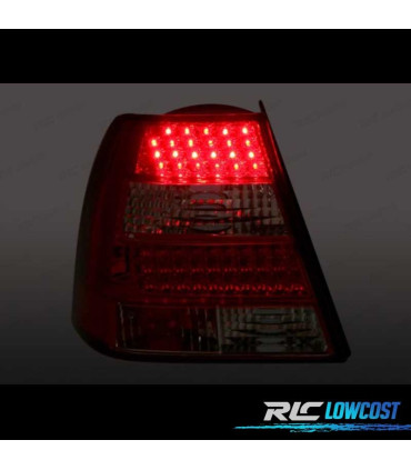 PILOTOS PARA VOLKSWAGEN VW BORA 1J 98-05 LED ROJO CROMO