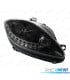 FAROS PARA SEAT LEON ALTEA TOLEDO 04-09 LUZ DIURNA LED FONDO NEGRO