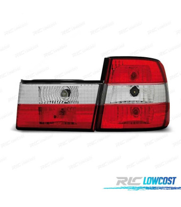 PILOTOS BMW E34 88-95 ROJO CROMO