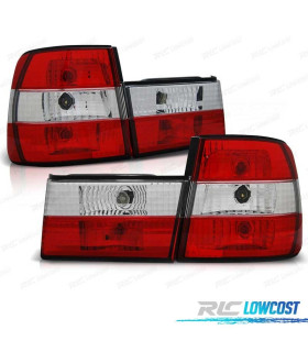 PILOTOS BMW E34 88-95 ROJO CROMO