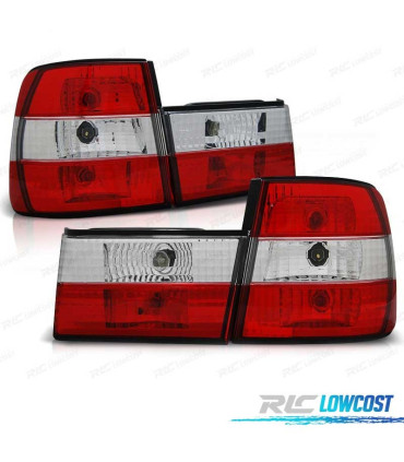 PILOTOS BMW E34 88-95 ROJO CROMO