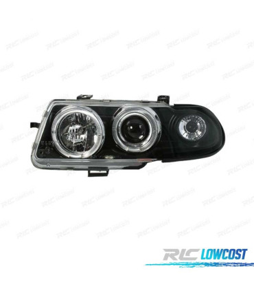 FAROS PARA OPEL ASTRA F 94-98 OJOS ANGEL FONDO NEGRO H1-H1