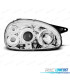 FAROS PARA OPEL CORSA B 93-00 OJOS ANGEL FONDO CROMO ELEC.