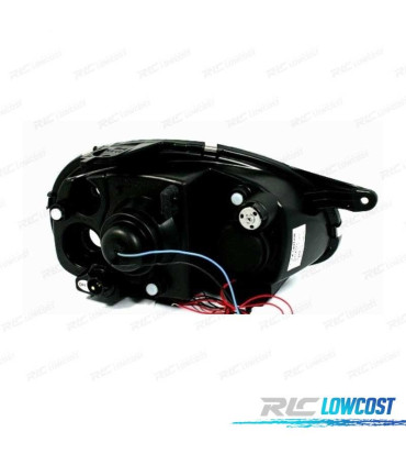 FAROS PARA OPEL CORSA B 93-00 OJOS ANGEL FONDO CROMO ELEC.