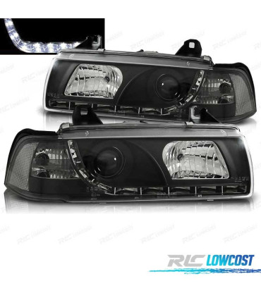 FAROS BMW E36 90-99 LUZ DIURNA FONDO NEGRO