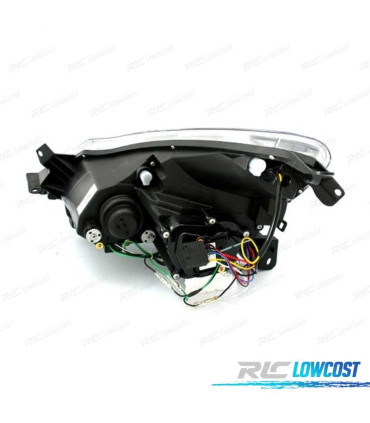 FAROS PARA OPEL CORSA D 06-10 LUZ DIURNA LED FONDO CROMO