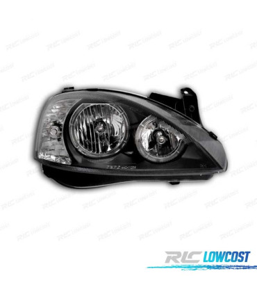 FAROS PARA OPEL CORSA C 00-06 OJOS ANGEL FONDO NEGRO H7-H7
