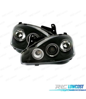 FAROS OPEL CORSA C 00-06 OJOS ANGEL FONDO NEGRO H1 H1
