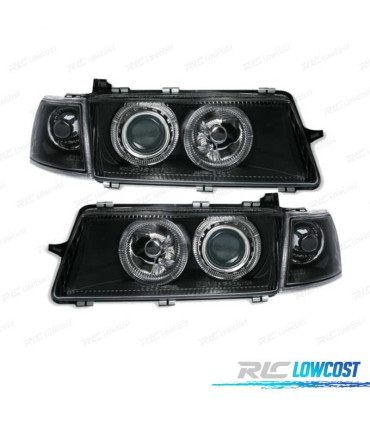 FAROS PARA OPEL VECTRA A 88-95 OJOS ANGEL FONDO NEGRO