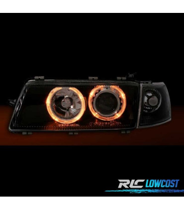 FAROS PARA OPEL VECTRA A 88-95 OJOS ANGEL FONDO NEGRO