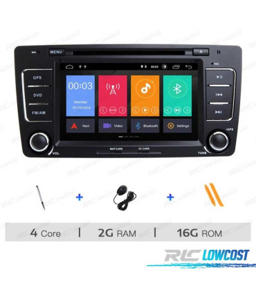 RADIO GPS ANDROID 10 PARA SKODA OCTAVIA 09-13 USB TACTIL HD