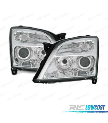 FAROS OPEL VECTRA C 02-05 SIGNUM 03-05 OJOS ANGEL FONDO CROMO