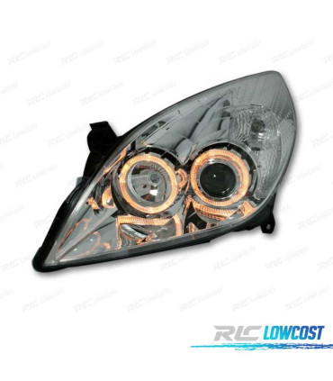 FAROS PARA OPEL VECTRA C 05-08, SIGNUM 05-08 OJOS ANGEL FONDO CROMO