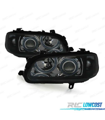 FAROS PARA OPEL OMEGA 94-99 OJOS ANGEL FONDO NEGRO