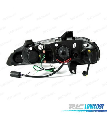 FAROS PARA OPEL TIGRA 95-03 LUZ DIURNA LED FONDO NEGRO