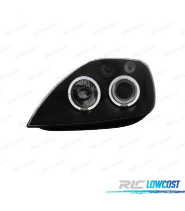 FAROS PARA FORD FIESTA 02-08 OJOS ANGEL FONDO NEGRO
