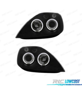 FAROS PARA FORD FIESTA 02-08 OJOS ANGEL FONDO NEGRO