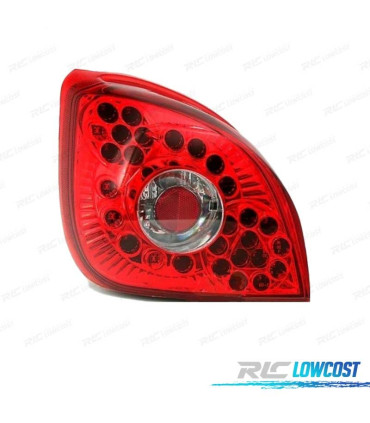 PILOTOS PARA FORD FIESTA MK4 96-02 LED ROJO CROMO
