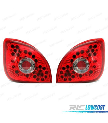 PILOTOS PARA FORD FIESTA MK4 96-02 LED ROJO CROMO