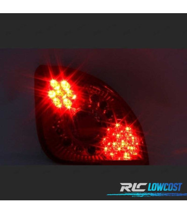 PILOTOS PARA FORD FIESTA MK4 96-02 LED ROJO CROMO