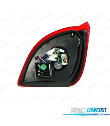 PILOTOS PARA FORD FIESTA MK4 96-02 LED ROJO CROMO