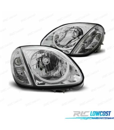 FAROS MERCEDES CLASE SLK R170 96-04 FONDO CROMO