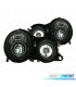 FAROS MERCEDES CLASE CLK W208 98-02 OJOS ANGEL FONDO NEGRO