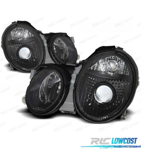 FAROS MERCEDES CLASE CLK W208 98-02 LUPA FONDO NEGRO
