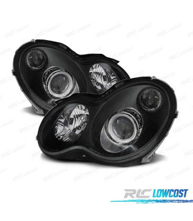 FAROS PARA MERCEDES CLASE C W203 00-04 FONDO NEGRO