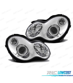 FAROS MERCEDES CLASE C W203 00-04 CROMO