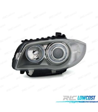 FAROS BMW E81 E87 E82 E88 OJOS ANGEL FONDO CROMO GRIS